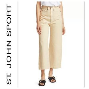St John Sport High Rise Wide Crop Leg Pants Size 8